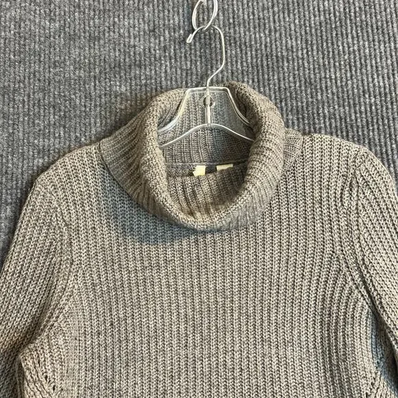 Anthropologie Moth Womens Pullover Sweater Size Small Gray High Low Chunky Knit - Picture 3 of 8